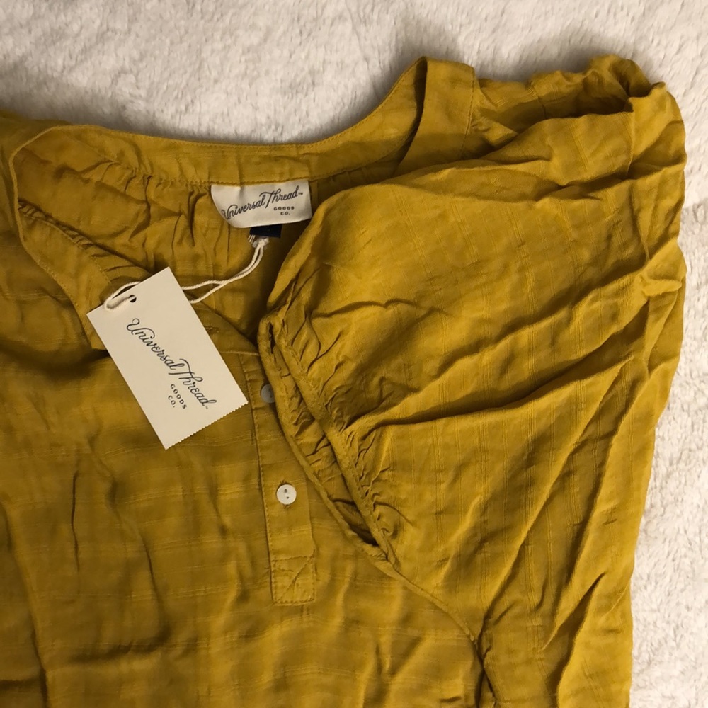Mustard Universal Thread Boxy Tee - Picture 3 of 4